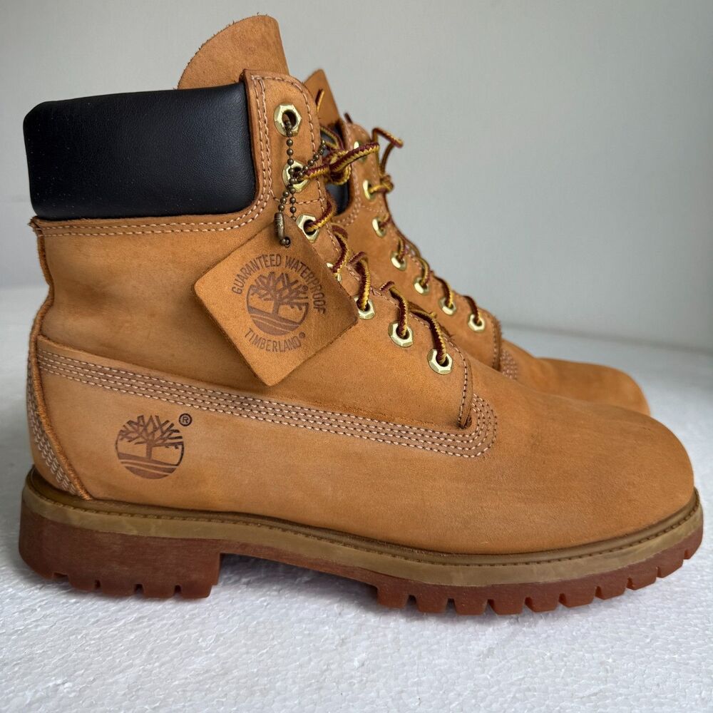 Timberland Basic 6 Inch Waterproof Boots Color Wheat Nubuck Men's Size 8.5M